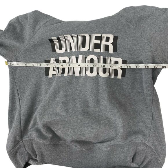 Under Armour Hoodie Womens Pullover Gray‎ Drawstring Sweatshirt 70 - Picture 6 of 7